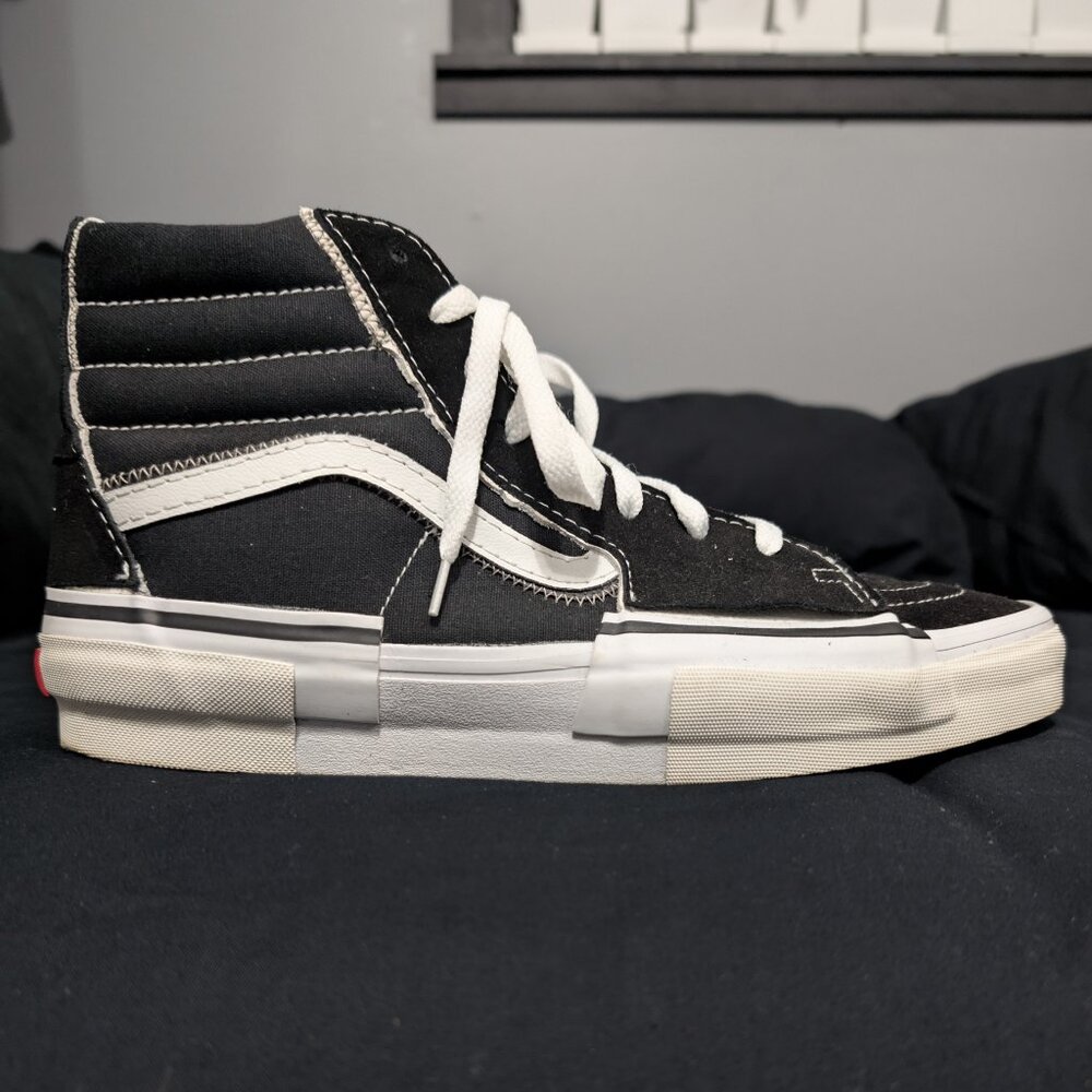 Vans SK8 Hi Reconstruct - Size 12 - Black White